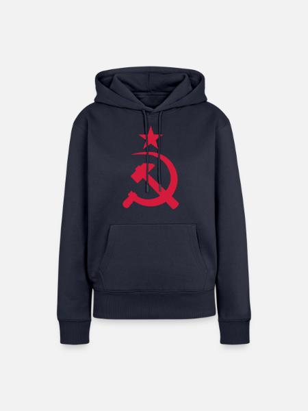 URSS__V002 - Frauen Premium Bio Hoodie - Navy