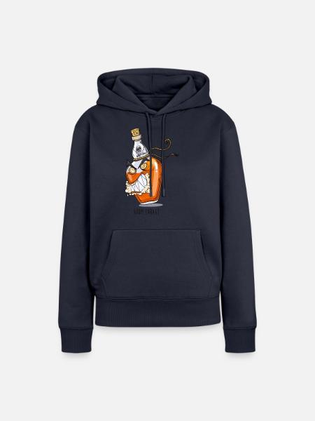 Rabid Rum (schwarz) - Frauen Premium Bio Hoodie - Navy