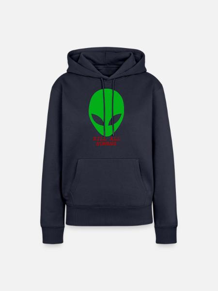 KILL ALL HUMANS - Frauen Premium Bio Hoodie - Navy