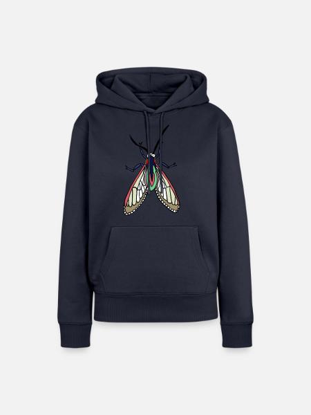 Nachtmotte Farbexplosion - Frauen Premium Bio Hoodie - Navy