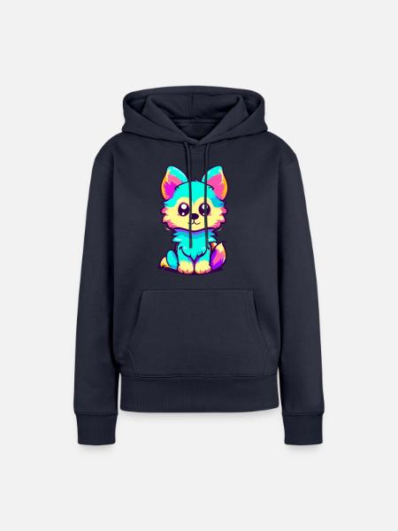 Netter bunter Fuchs - Frauen Premium Bio Hoodie - Navy