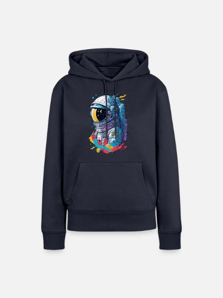 Astronaut - Frauen Premium Bio Hoodie - Navy