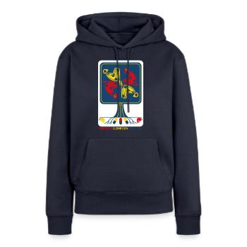 tree cyber clones - Women’s Premium Organic Hoodie - navy - Front - Julia (174cm)