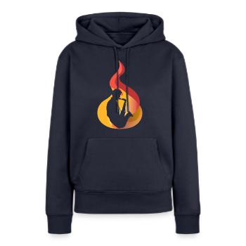 Wind Instrument Saxophone Saxophonist - Women’s Premium Organic Hoodie - navy - Front - Julia (174cm)