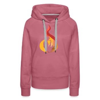 Wind Instrument Saxophone Saxophonist - Women’s Premium Organic Hoodie - mauve - Front - Isabella (175cm)