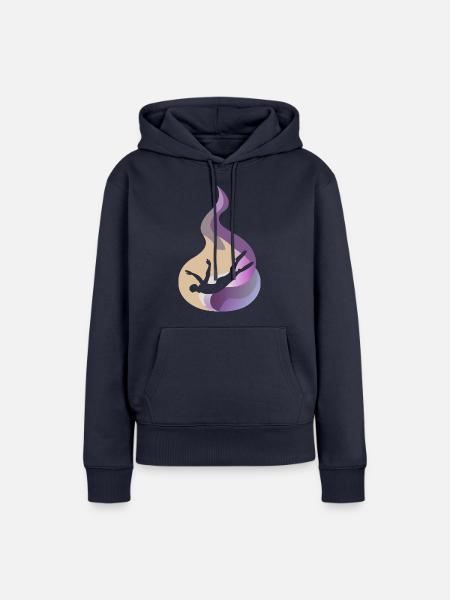 Schwimmer Schnorcheln - Frauen Premium Bio Hoodie - Navy