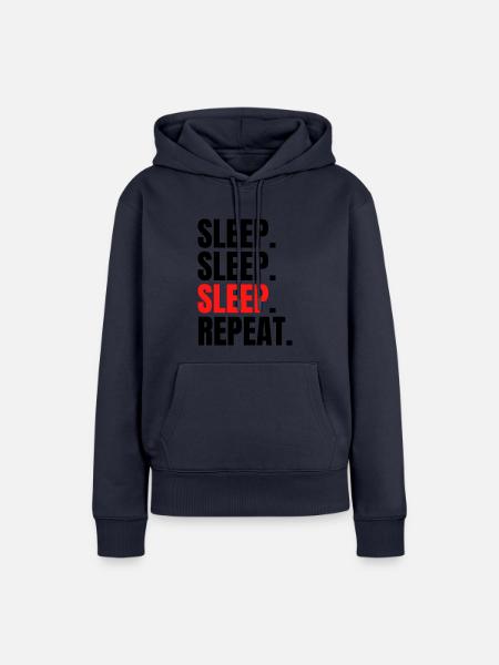 sleep, sleep, sleep, repeat - Frauen Premium Bio Hoodie - Navy