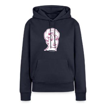 80s / Woman Portrait / Girl Power / minavi - Women’s Premium Organic Hoodie - navy - Front - Julia (174cm)