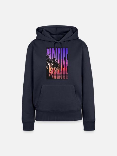 Paradise Tshirt Design - Frauen Premium Bio Hoodie - Navy