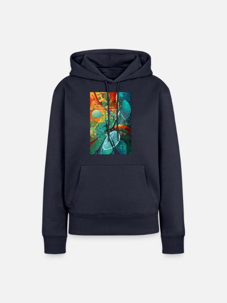 BioTech Fusion: Future Bound - Frauen Premium Bio Hoodie - Navy