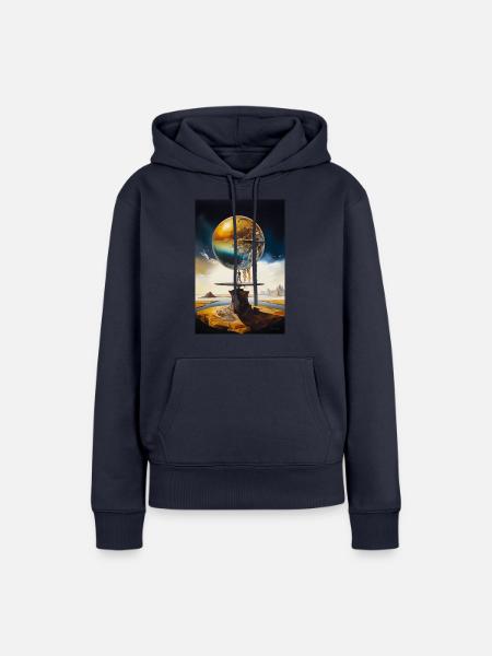 Die Welt - Frauen Premium Bio Hoodie - Navy