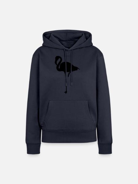 flamingos - Frauen Premium Bio Hoodie - Navy