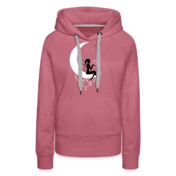 fee elfe halbmond fantasie - Frauen Premium Bio Hoodie - Malve - Vorne - Isabella (175cm)