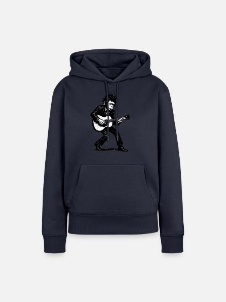 Auteur-compositeur-interprète | Le Singe Danseur - Sweat à capuche Premium bio Femme - bleu marine