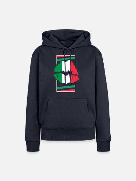 Italien - Frauen Premium Bio Hoodie - Navy