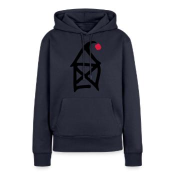 Haus vom Nikolaus - Frauen Premium Bio Hoodie - Navy - Vorne - Julia (174cm)
