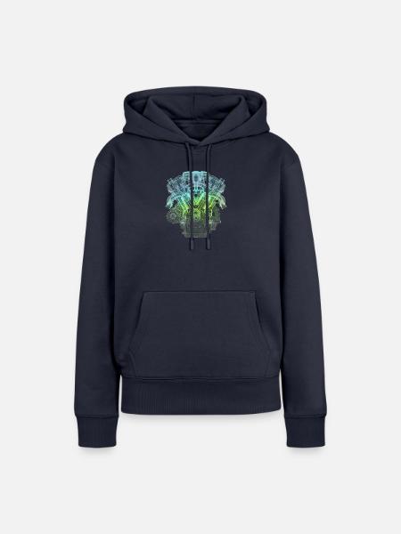 Röntgen Motor Maschine - Frauen Premium Bio Hoodie - Navy