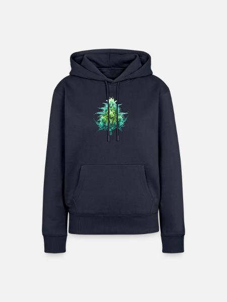Röntgen Cannabis Blüte - Frauen Premium Bio Hoodie - Navy
