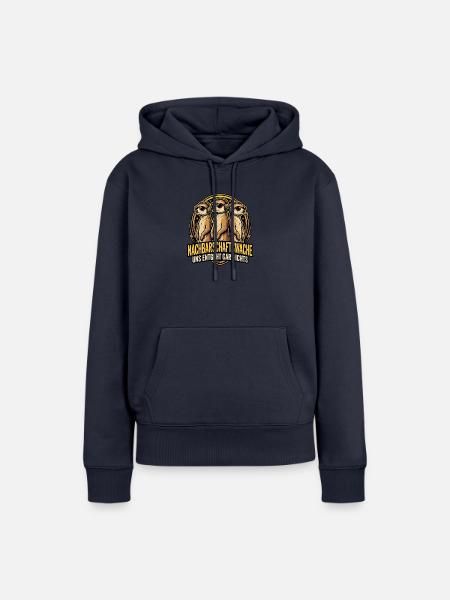 Nachbar Erdmännchen - Frauen Premium Bio Hoodie - Navy