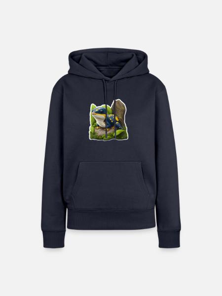Kleiner Salamander - Frauen Premium Bio Hoodie - Navy
