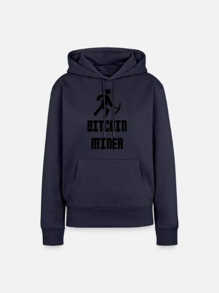 Bitcoin Trading Crypto Aktien - Frauen Premium Bio Hoodie - Navy