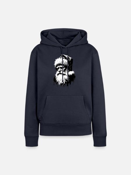 Weihnachtsmann bringt Ugly Christmas Geschenke - Frauen Premium Bio Hoodie - Navy