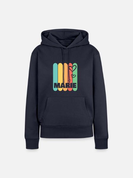 Herzen Marie - Frauen Premium Bio Hoodie - Navy