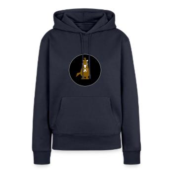 Cheval Ross Pony - Sweat à capuche Premium bio Femme - bleu marine - Devant - Julia (174cm)