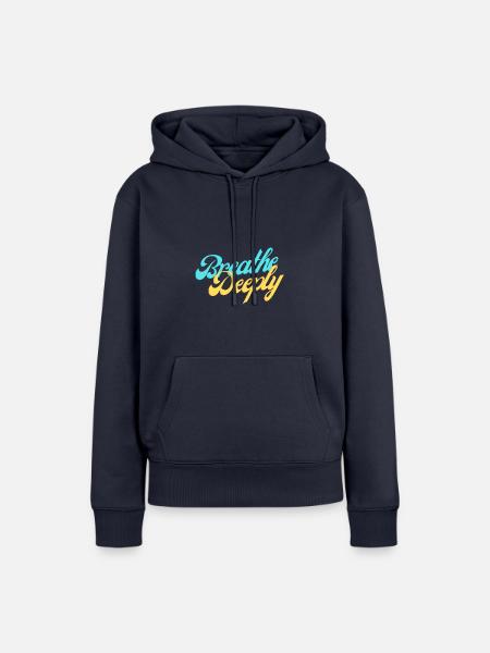 Durchatmen - Frauen Premium Bio Hoodie - Navy