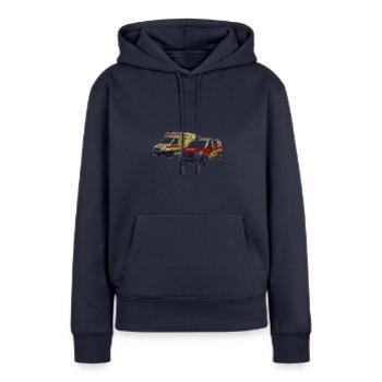 RTW Rettungsdienst Krankenwagen Einsatz Alarm KTW - Frauen Premium Bio Hoodie - Navy - Vorne - Julia (174cm)