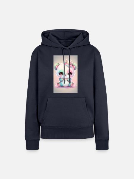 Baby Panda Prinzessin - Frauen Premium Bio Hoodie - Navy