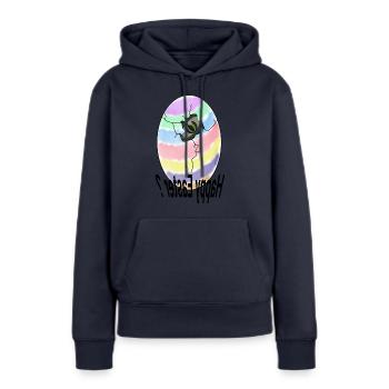 Überraschung zu Ostern - Frauen Premium Bio Hoodie - Navy - Vorne - Julia (174cm)