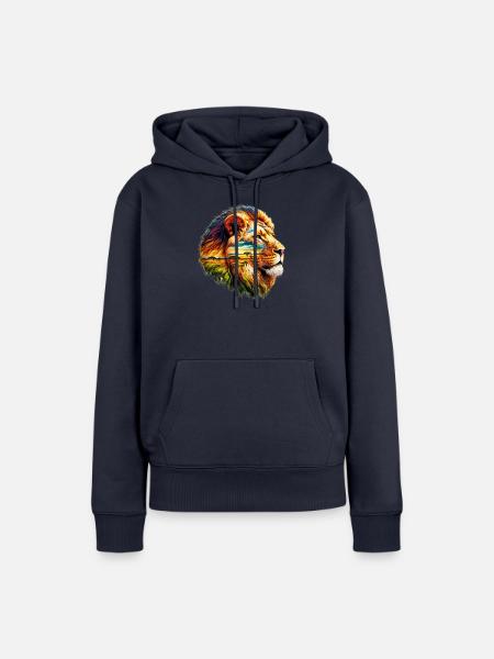 Löwe - Frauen Premium Bio Hoodie - Navy