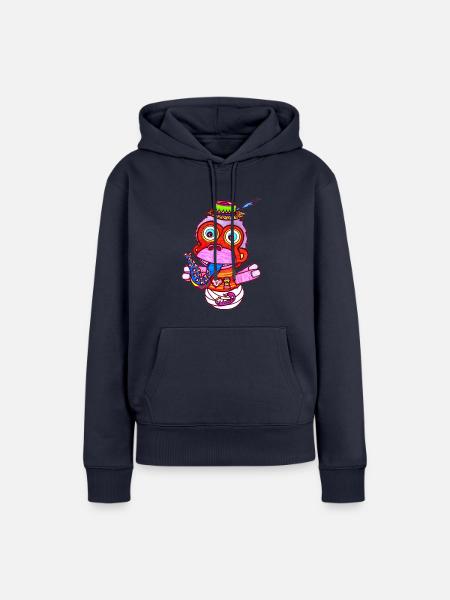 Baby Affe - Frauen Premium Bio Hoodie - Navy