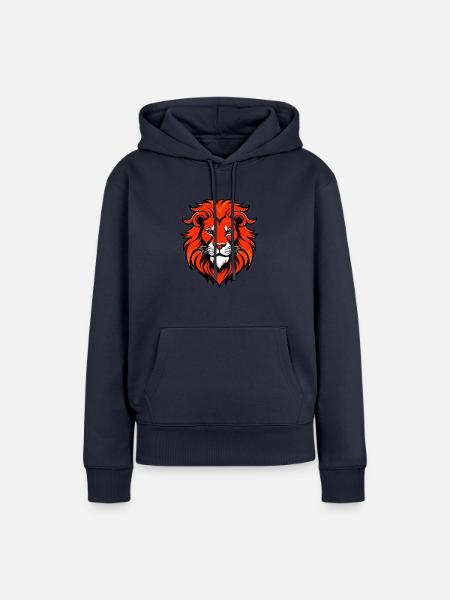 Feurige Löwenmähne - Frauen Premium Bio Hoodie - Navy