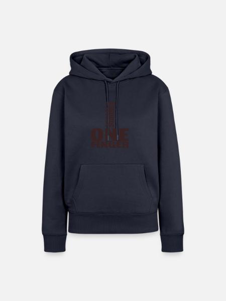 one finger - Frauen Premium Bio Hoodie - Navy