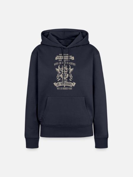 Wikinger sei stark - Frauen Premium Bio Hoodie - Navy