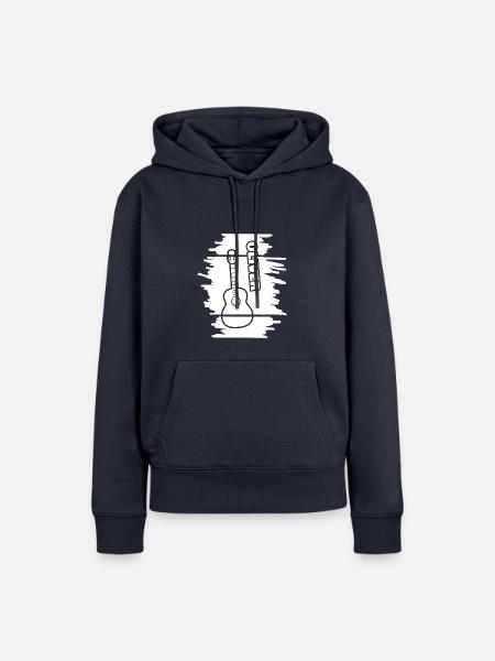 Gitarre Oliver - Frauen Premium Bio Hoodie - Navy