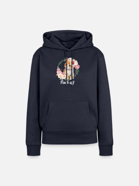 Süßes genervtes Kätzchen - Frauen Premium Bio Hoodie - Navy