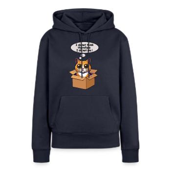 Philosophic cat - Women’s Premium Organic Hoodie - navy - Front - Julia (174cm)
