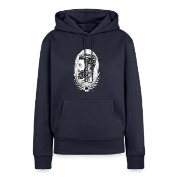 Bearded Men - Frauen Premium Bio Hoodie - Navy - Vorne - Julia (174cm)