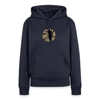 Disc Golf Player Disc Golf Disc - Women’s Premium Organic Hoodie - navy - Front - Julia (174cm)