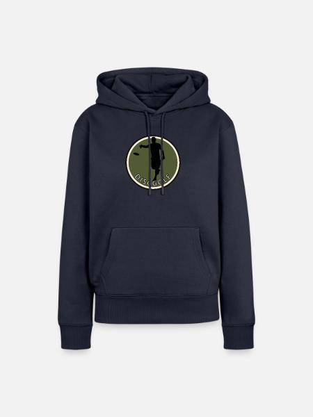 Frisbee Discgolfspieler Frisbee - Frauen Premium Bio Hoodie - Navy