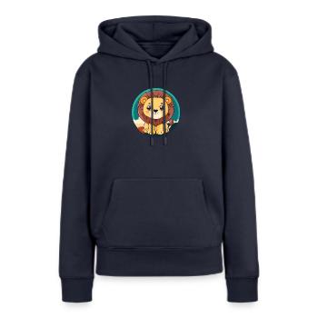 Loewe Lion Lion Head - Women’s Premium Organic Hoodie - navy - Front - Julia (174cm)