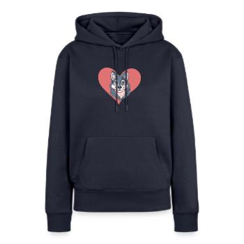 Wölfe Werwolf - Frauen Premium Bio Hoodie - Navy - Vorne - Julia (174cm)