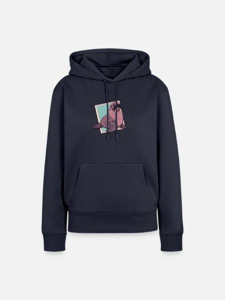 Walross Meerestier Meeresbewohner - Frauen Premium Bio Hoodie - Navy