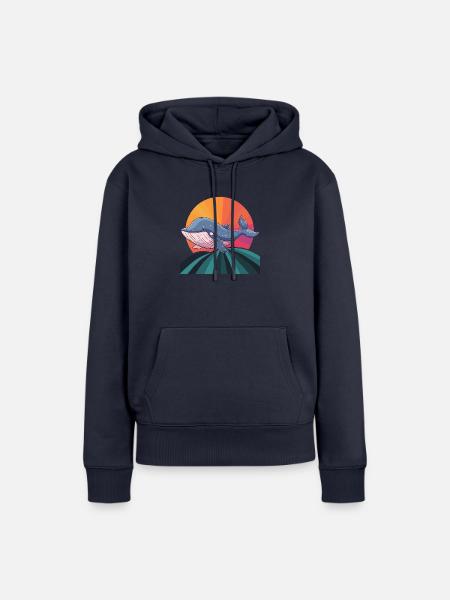 Wal Wale - Frauen Premium Bio Hoodie - Navy