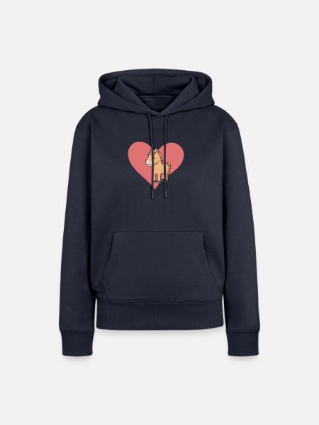 Pferde Hufe Pferdemist - Frauen Premium Bio Hoodie - Navy
