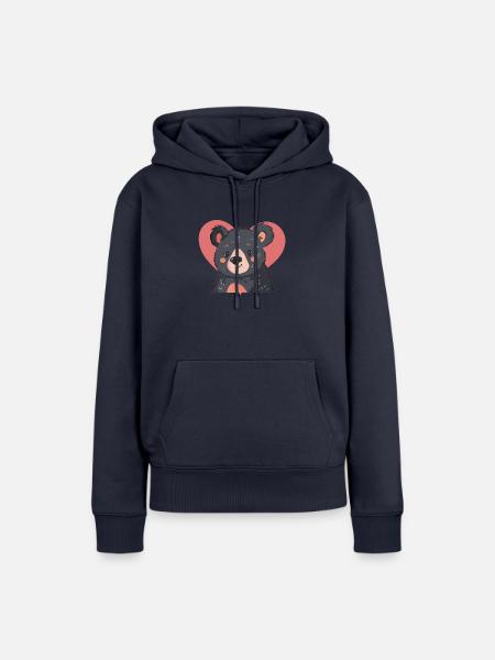 Baer Grizzly - Frauen Premium Bio Hoodie - Navy