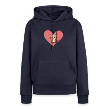 Mäuse Nagetier Mäuschen - Frauen Premium Bio Hoodie - Navy - Vorne - Julia (174cm)